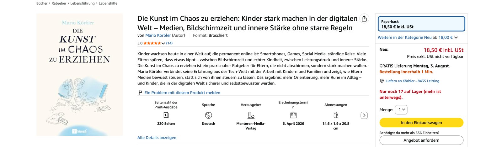 Meu livro tem 14 avaliações na Amazon — todas com 5 de 5 estrelas.